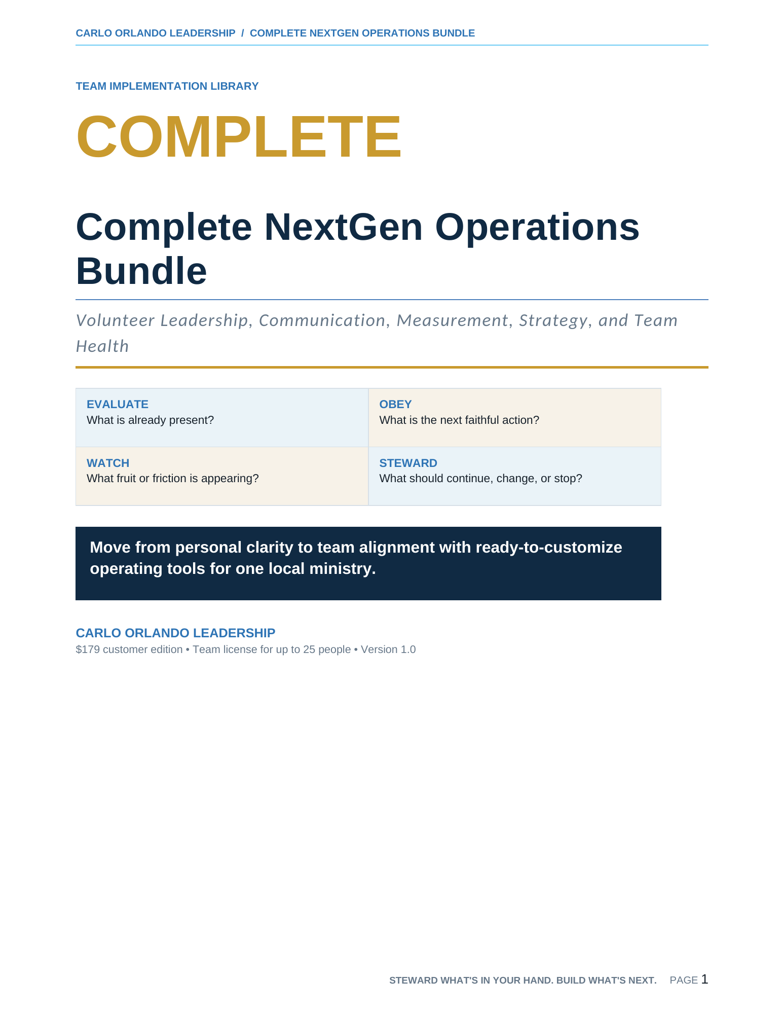 Complete NextGen Operations Bundle cover